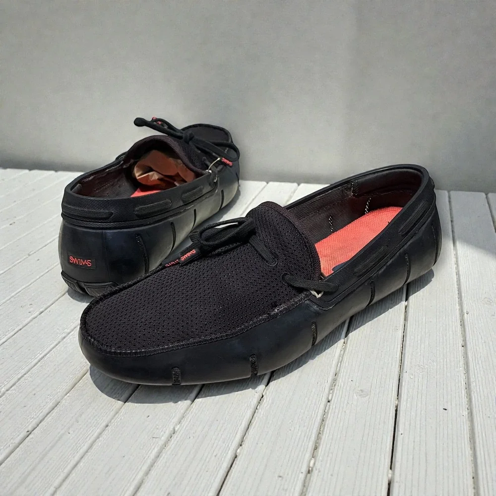 SWIMS Lace Loafer Mesh Rubber Driving Loafer Shoes Men's 9‎